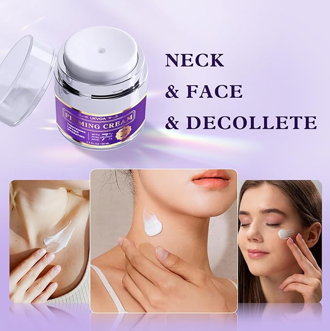 Retinol Neck & Face Wrinkle Cream for Women, Neck Cream for Tightening and Firming, Anti Aging Skin Care with Collagen & Hyaluronic Acid, Instant Face Lift Cream 2-Pack