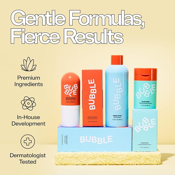 Bubble Skincare Bounce Back Hydrating Toner Spray - Balancing + Pore Minimizing Toner for Face - Made With Niacinamide + Willow Bark to Help Even and Mattify Oily Skin - On-The-Go Skin Care (55ml)