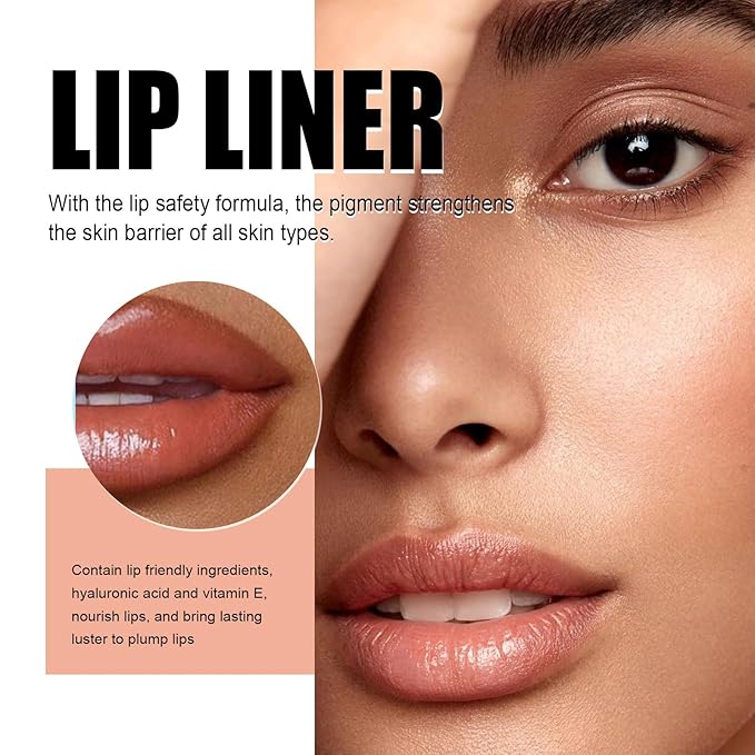 Longwear Peel-off Lip Stain Marker Peel Off with Vitamin E - Smudge-Resistant Lip Liner & Base for All Skin Types (06#)