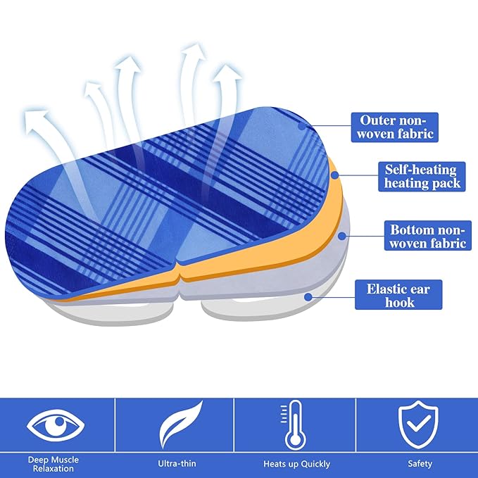 Steam Eye Mask for Dry Eyes 10-Pack SPA Warm Eye Compress Patented Self-Heating Core for Soothing Eye Fatigue, Dark Circle, Puffiness, Stress Relief (Unscented)