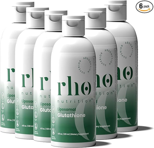 Liposomal Glutathione - Ultra High Absorption Liquid Glutathione Supplement - Supports Natural Detoxification, Immune System, Skin Health, Mental Clarity & Overall Well-Being - 6-Pack