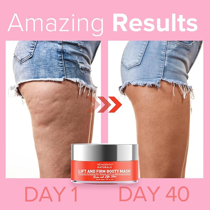 Enaskin Naturals Anti Cellulite Cream: Skin Firming and Tightening Lotion for Booty, Legs & Belly - Lifting Body Mask for Women Loose Skin, Lift & Firm Moisturizing Bum Bum Care