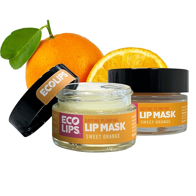 Eco Lips Plumping Daytime Lip Mask with Hyaluronic Acid and Upcycled Cloudberry Oil, 2-pack by Eco Lips 100% Natural. Made in USA