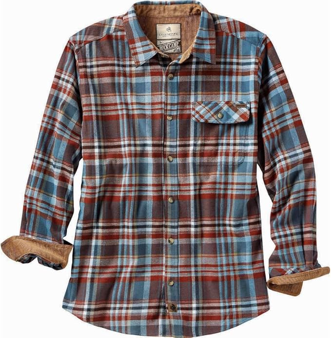 Legendary Whitetails Men's Flannel Shirt Long Sleeve Button Down 100% Cotton