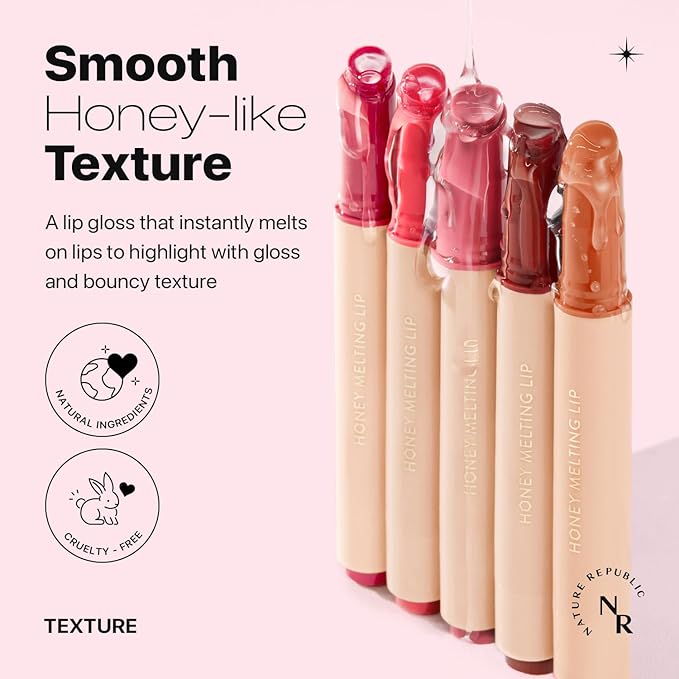 Nature Republic HONEY MELTING LIP (03 BERRY) K-BEAUTY, Lip Plumper, Tint, Balm, Korean, Lip Gloss, Cute, Glow