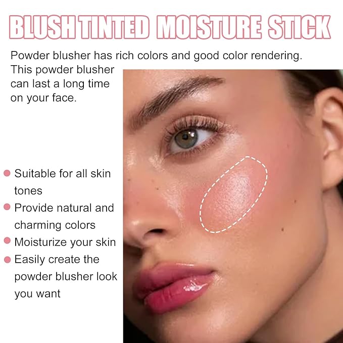 Blush Rare Beauty Liquid Blush Stick Cream Blush Natural Waterproof Long Lasting Powder Blusher,On The Go Blush Brushes For Makeup Cheeks,Suitable For All Skin Types(2PC)