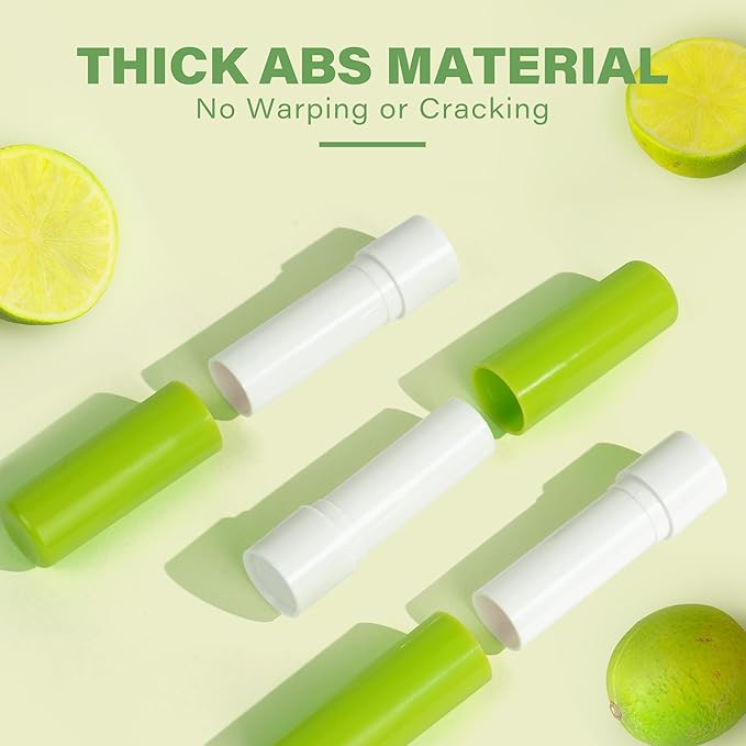 LotFancy Lip Balm Tubes Empty, 28Pcs 4.5ml Lip Balm Container Tubes with Green Caps, BPA Free & Leak Free, Refillable