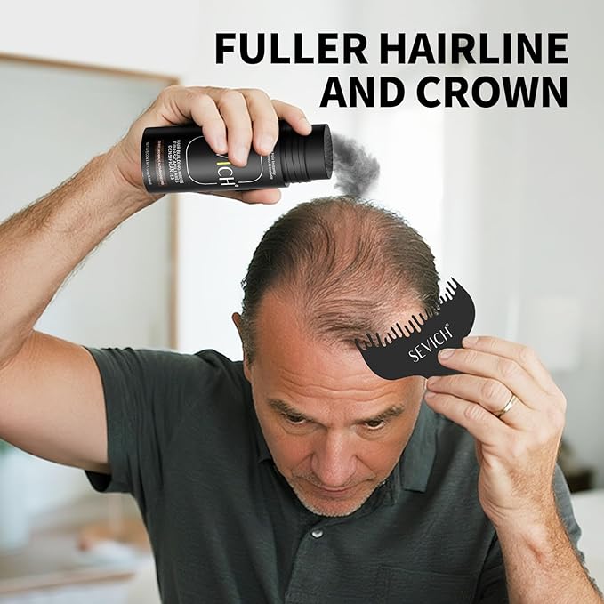 SEVICH Hair Fibers Refill 100g - Compatible with Most Brand Bottles | Hair Building Fibers for Thinning Hair | Instant Thickening Powder for Men & Women | 5-Second Natural Coverage,Light Brown