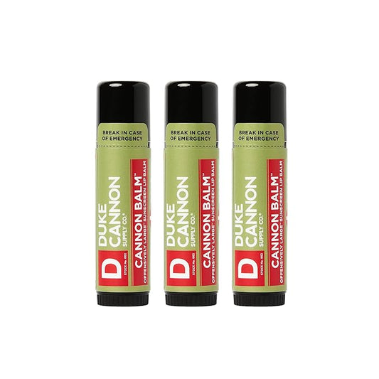 Duke Cannon Supply Co. - Tactical Lip Protectant Balm, Fresh Mint (3 Pack of 0.56 oz) Superior Performance Lip Protection Balm for Hard Working Men - Fresh Mint