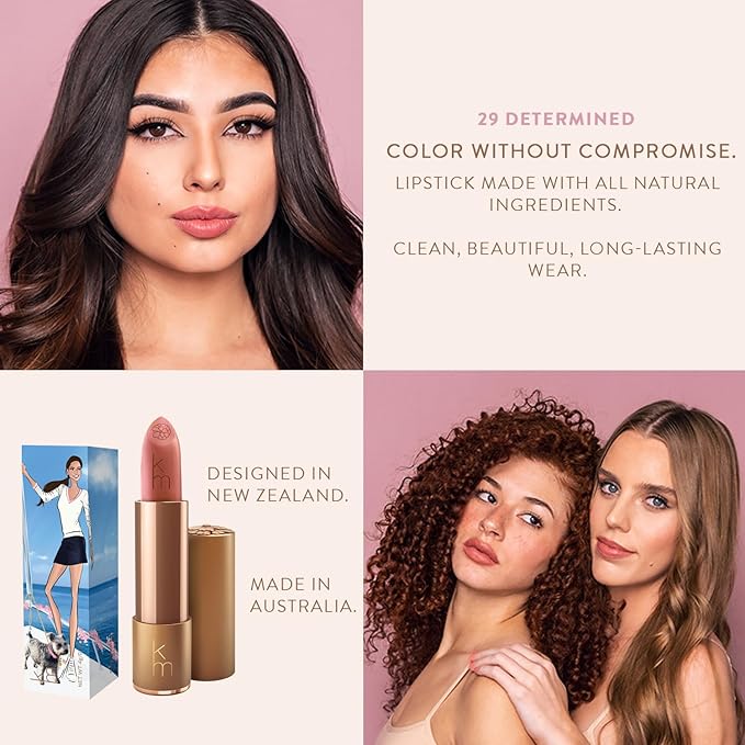 Karen Murrell - Natural Lip Stick - Lipstick 29 Determined - Nude Lipstick - Matte Finish, 100% Natural Ingredients, Moisturizes & Hydrates Lips - Paraben & Cruelty Free