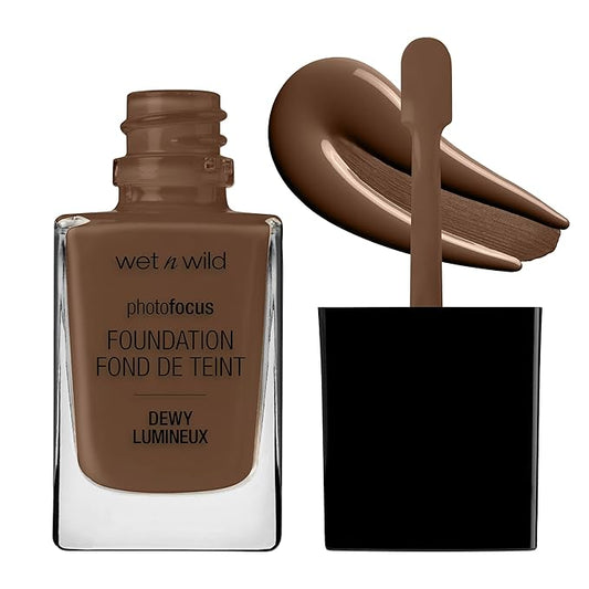 wet n wild Photo Focus Dewy Foundation, Deep Honey, 1.06 Ounces