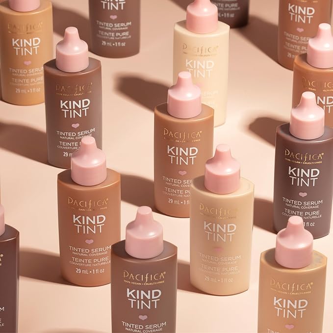 Pacifica Beauty Kind Tint Tinted Serum, Skincare, Vegan Collagen, Hyaluronic Acid, Vitamin C, Niacinamide, Caffeine, Hydrating, Lightweight Foundation, Natural Dewy Skin, Shade 11, 1 fl oz (1 Count)