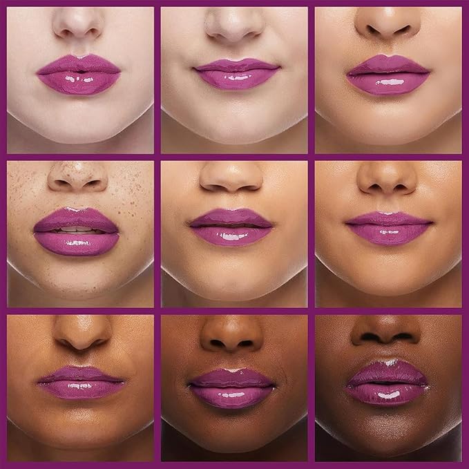 Hydrating Lip Glow Oil, Moisturizing Lip Glow Oil, Nourishing Glossy Transparent Lip Oil, Plumping Lip Oil, Lip Balm, Non-sticky Tinted Toot Lip Balm for Lip Care (PURPLE) 0.2 OZ