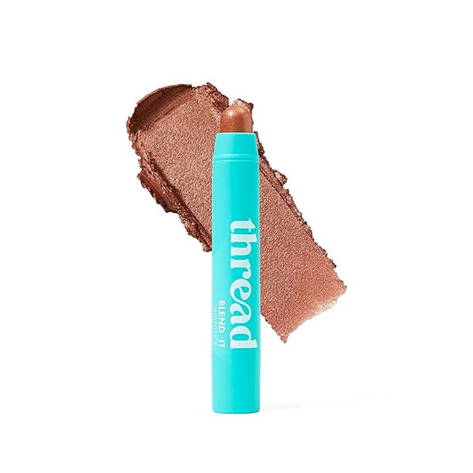 Thread Beauty Blend It Multi-Stick, Creamy, Buildable Color and Highlighter for Eyes, Cheeks, and Face, Loyal - Bronze Shimmer