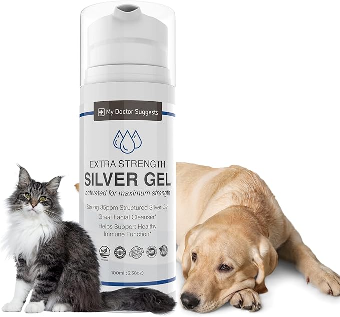 Structured Colloidal Silver Gel Extra Strength - Topical Cooling - pH Balanced 35ppm Structured Silver Provides Soothing Relief of Burns & Skin Irritations