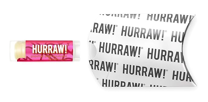 Hurraw! Grapefruit, Ginger, Eucalyptus (Kapha) Lip Balm: Organic, Certified Vegan, Cruelty and Gluten Free. Non-GMO, 100% Natural Ingredients. Bee, Shea, Soy and Palm Free. Made in USA
