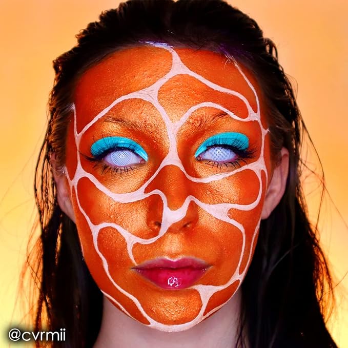 Mehron Makeup Paradise Makeup AQ Refill Size | Stage & Screen, Face & Body Painting, Cosplay, Halloween | Water Activated Face Paint, Body Paint, Cosplay Makeup .25 oz (7 ml) (Metallic Orange)