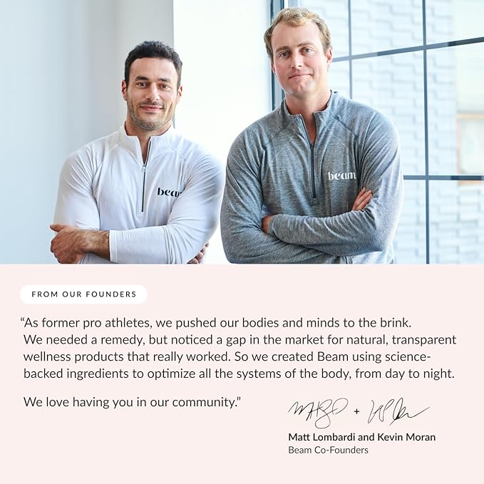 Beam Dream Sleep Powder, Sleep Supplement, Sleep Aids for Adults, Melatonin Free, Contains Magnesium, L Theanine, Apigenin, Natural Sleep Aid, Vegan, Non GMO, Dairy Free, 3rd Party Tested, 30 Servings