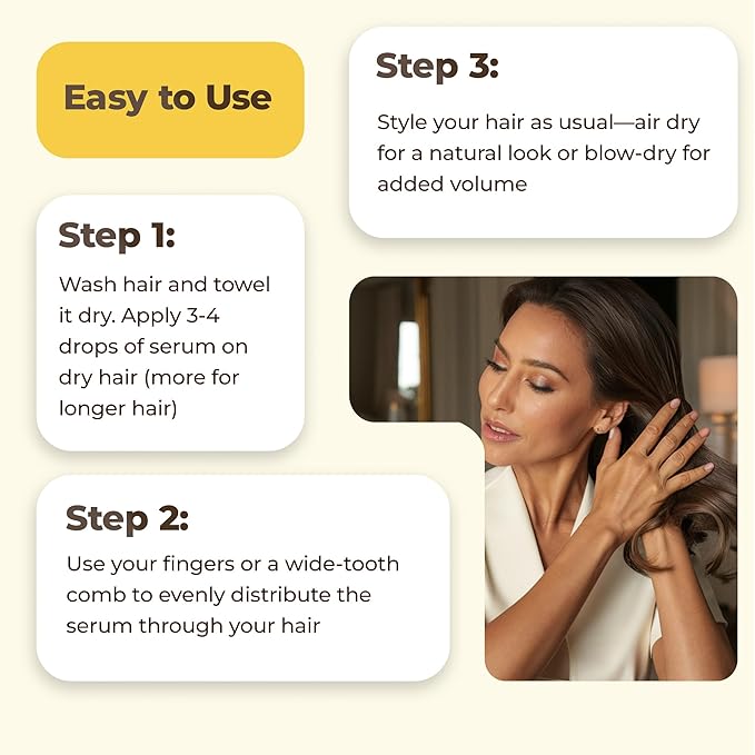HerStyler Advanced Argan Oil Hair Serum for Women - Anti Frizz Serum for Hair - for Frizzy, Dry and Damaged Hair - Nourishing - 2.36 Fl Oz / 70 Ml (3 Pack)