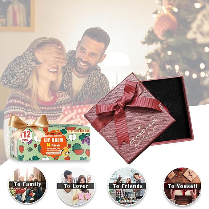 YOPELA 112 Pack Natural Lip Balm Bulk Lip Moisturizer with Vitamin E and Coconut Oil - Hydrating, Moisturizing, Soothing, and Repairing Dry and Chapped Lips Valentine's Gift - 14 Flavors - Non-GMO