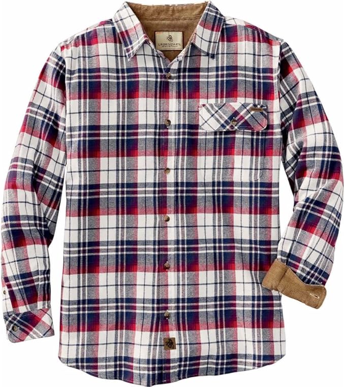 Legendary Whitetails Men's Flannel Shirt Long Sleeve Button Down 100% Cotton