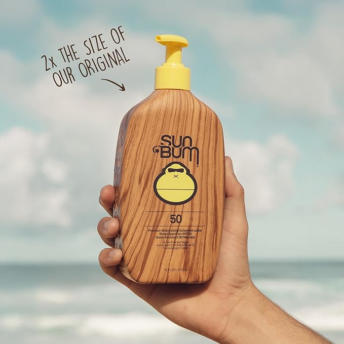 Sun Bum Original SPF 50 Sunscreen Body Lotion - Broad Spectrum Moisturizing Sunscreen with Vitamin E - Hawaii 104 Act Compliant (Made Without Octinoxate & Oxybenzone) - 16 oz