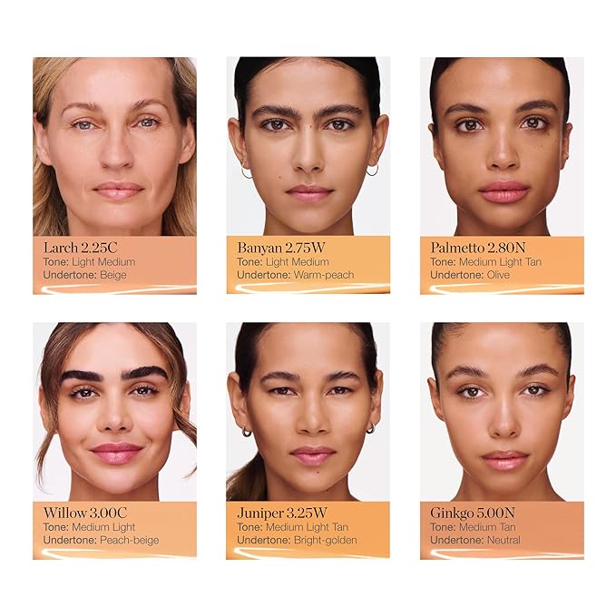 Ogee Complexion Perfecting Liquid Foundation - Lightweight Tinted Moisturizer For Face (Larch 2.25C - Light Medium, Beige Undertones) - with Vitamin C & Jojoba Oil - Certified Organic & Made in USA