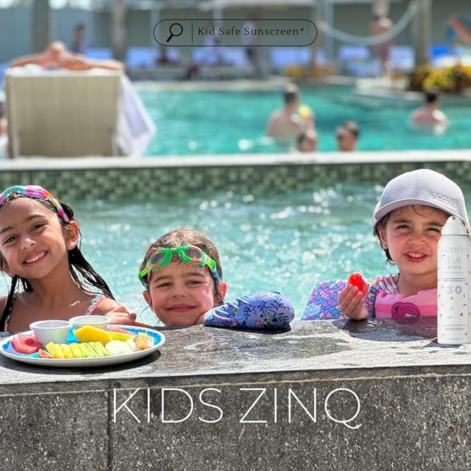 Sonrei Kids ZinQ Organic Mineral Mist Sunscreen | SPF 30, Broad Spectrum, Water-Resistant | Vegan, Reef Safe, Eco-friendly | 6.0 fl. oz. 2-Pack