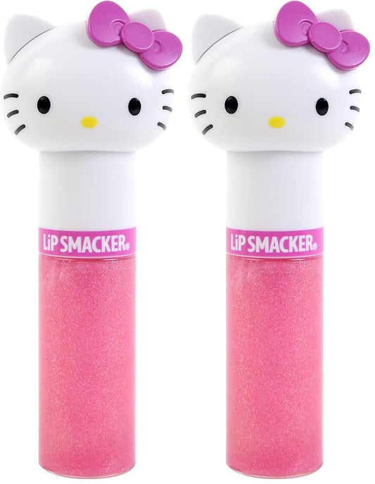 Lip Smacker Lippy Pals Swirls, Sanrio Hello Kitty, Flavored Moisturizing & Smoothing Soft Shine Lip Balm, Hydrating & Protecting Fun Tasty Glossy Finish, Cruelty-Free & Vegan - Kiwi (Pack of 2)