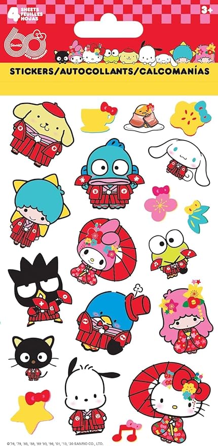 Hello Kitty Lip Balm Set - Bundle with Hello Kitty 4 Pack Lip Balm Plus Hello Kitty Light Up Mirror, Stickers, More | Hello Kitty Lip Balm for Girls