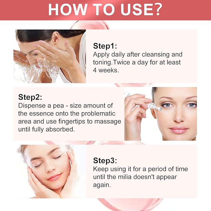 Milia Remover Serum for Eye & Face,Milia Spot Treatment with Salicylic Acid,Milia Acne Serum