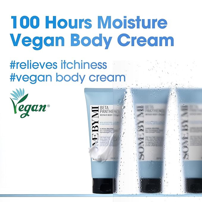 SOME BY MI Beta-Panthenol Repair Body Cream - 6.76Oz, 200ml - Hydrating and Redness-Soothing Daily Korean Panthenol Body Lotion - Rebuilds Body Skin Barrier for Sensitive Skin - Korean Skin Care