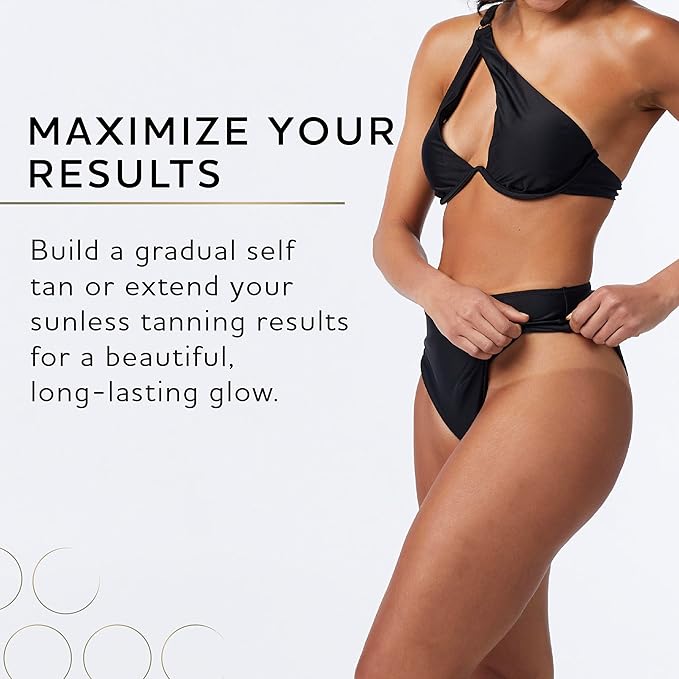 Norvell Tanning Bundle: Self Tan Extender Lotion, 8,5 fl. oz. + Streak Free Tan Applicator Mitt - Premium After Tanning Lotion Moisturizer and Washable Mitt for Flawless Results