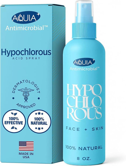 Hypochlorous Acid Spray for Face and Skin | Piercing Aftercare Spray | 8 oz Hypochlorous Acid Sprays for Face, Skin, Acne, Eczema, Body Acne Sprays, Piercing Aftercare, Facial Wound Solution, Workout