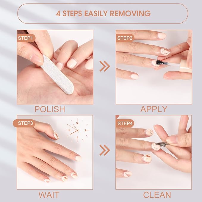 Gel Nail Polish Remover Gel Polish Remover 2 Packs Easily & Safely Professional Gel Remover For Nails in 3 Minutes No Soaking or Wrapping Gel Nail Remover 15ml