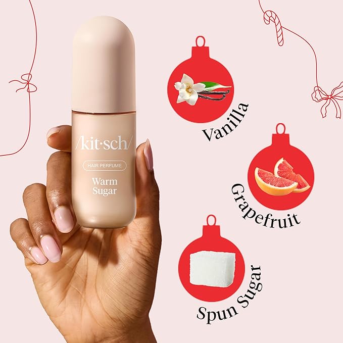 Kitsch Hair Perfume for Women- Warm Sugar and Oak & Amber | Clean, Deodorizing & Patented Odor-Eliminating Technology Hair Spray & Body Mist- Freshen Hair, Pillows | Ideal Gifts for Women - 50mL, 2pcs