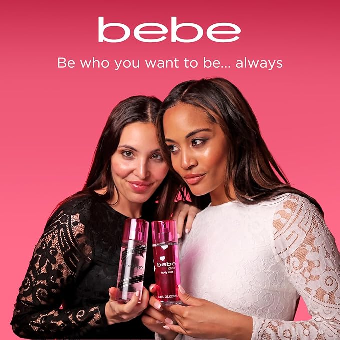 Bebe Sheer Body Mist - Body Spray for Women - Sensual and Flirtatious Womens Fragrance with Citrus Cocktail, Pink Peony and Sandalwood Notes - 8.4 oz