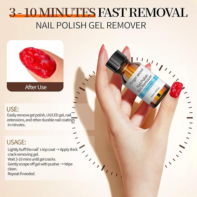 Gel Nail Polish Remover (1pcs, Gel Nail Polish Remover Set)