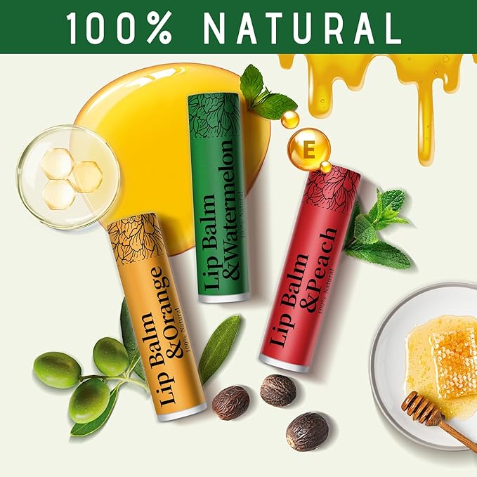 84 Pack of Lip Balm, 12 Flavored Lip Balms Natural Organic Vitamin E Lip Balm Pack for Dry Cracked Lips, Moisturising Lip Balm Bulk Gifts Stocking Stuffers Party Favors(4.2g/0.15oz)