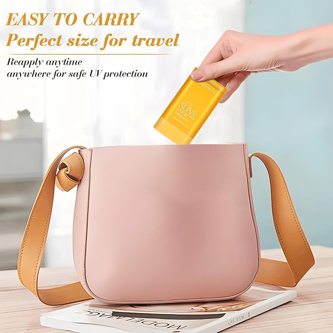 Sunscreen Stick for Face SPF50+ PA++++, No White Cast & Non-Sticky Sunblock for Body, All Skin Types Water-Resistant 0.56oz, No Eye Irritation, Outdoor & Daily Use