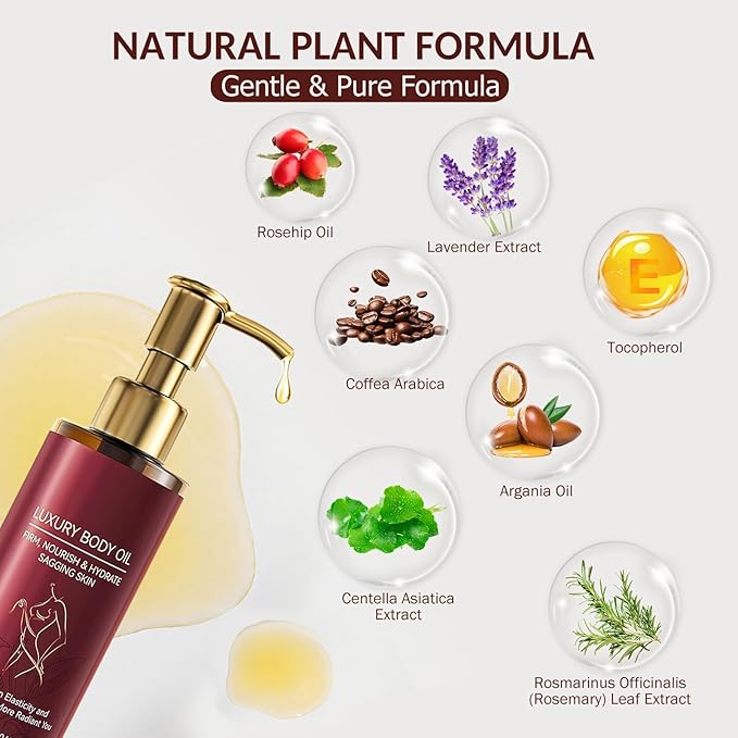 Body Firming Oil Glow-Remedy body oil for women,Body Oil After Shower Tightening&Hydrating Treatment for Arms,Legs,Stomach&Body,Natural Firming Oil for Dry Skin,Non-Greasy Body Serum-(4.06 Fl. Oz)