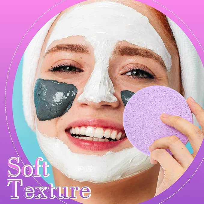 480 Pcs Compressed Facial Sponges 4 Colors Round Compressed Face Sponge for Clean, Reusable Makeup Removal Exfoliating PVA Facial Sponge for Esthetician Women Makeup Removal Wash Face Beauty Mask Spa