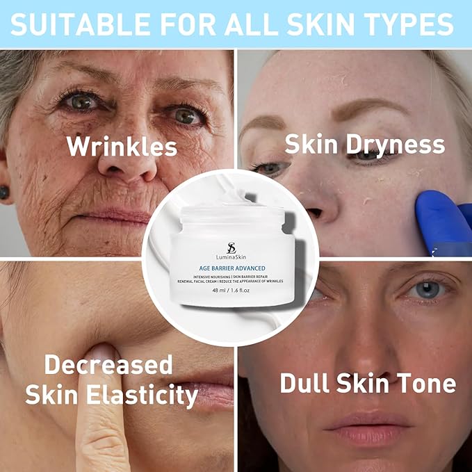 Age Barrier Advanced Cream - Fix & Renewal Facial Cream - Hydrating Face Moisturizer, Anti Aging & Skin Barrier Repair Face Cream