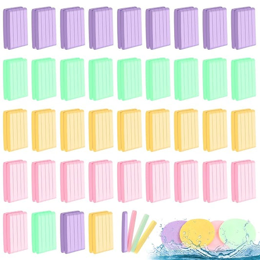 240 Count Compressed Facial Sponges Makeup Removal Round Face Wash Sponges Reusable Face Sponges for Cleansing Exfoliating PVA Spa Facial Pads for Women Esthetician Beauty Remover Supplies, 4 Colors