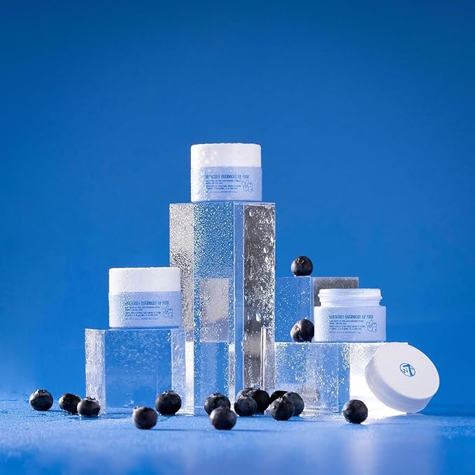 W7 Super Sweet Dreams Blueberry Lip Mask - Vitamin E, Aloe Vera and Grape Seed Oil - For Hydrated, Full Looking & Irresistible Lips - 0.67 Fl Oz