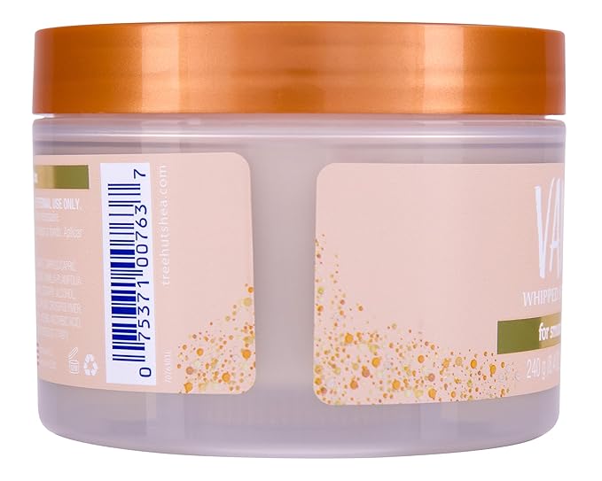 Tree Hut Whipped Shea Body Butter - Vanilla - 8.4 oz - Lightweight, Long-Lasting, Hydrating Moisturizer - Made with Shea Butter