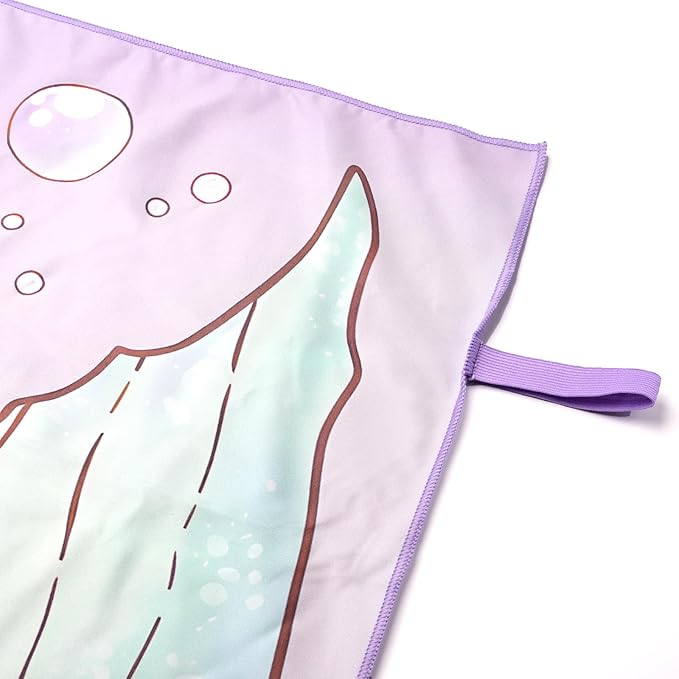 Eunzel 2 Pack Microfiber Kids Beach Towel, Quick Dry Towels for Girls & Boys Sand Free Travel Towel for Beach, Camping, Swim Pool 60"x30"，Mermaid Tail& Mermaid