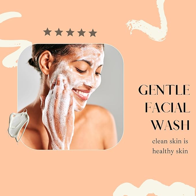 Wellness Heavens Foaming Facial Cleanser for Women & Men, Oil-Free Hydrating Gentle Face Cleanser for Sensitive Skin with Glycolic Acid, Hyaluronic Acid & Aloe, Soap Free, 3.38 fl. Oz.