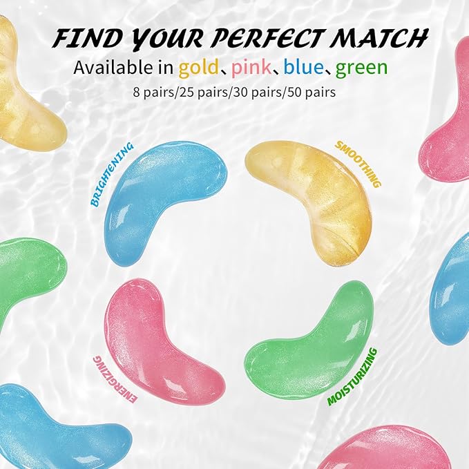 Under Eye Patches (30 Pairs), Caffeine Eye Masks for Dark Circles Puffy Eyes Undereye Bags, Collagen Eye Patches for Wrinkles and Puffiness, Skin Care Gift for Her