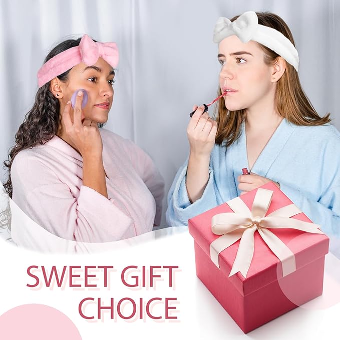 Fmeida Skincare Headband, Spa Headband for Washing Face,Wrist Bands and Hair Tie Black